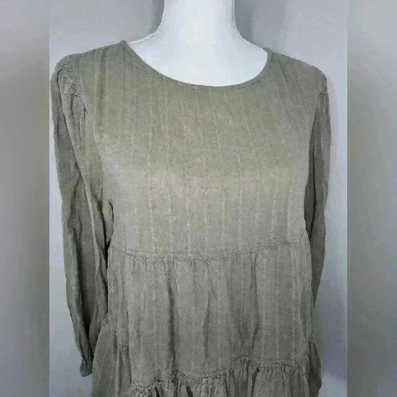 American Eagle Boho Green Open Back Blouse - Picture 6 of 13